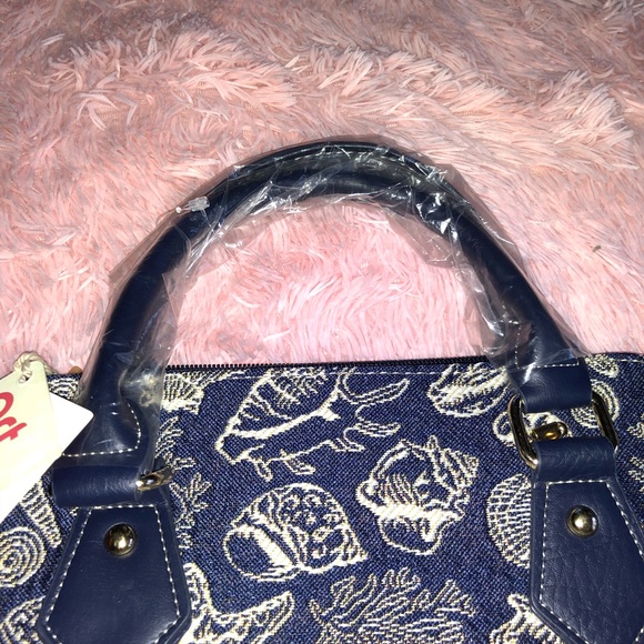 Signare-cute denied style sea shell tote - Picture 5 of 7